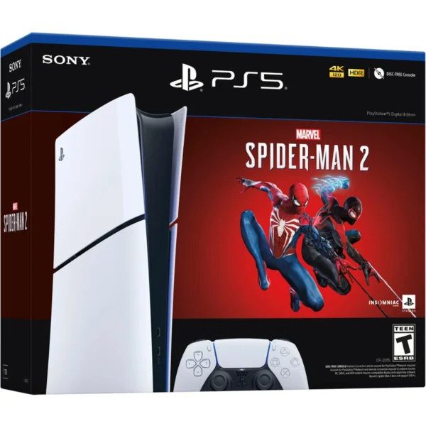 Sony PS5, PlayStation 5 Slim Console Digital Edition Marvel's Spider Man 2 Bundle 1TB (Full Game Download Included) - Image 6